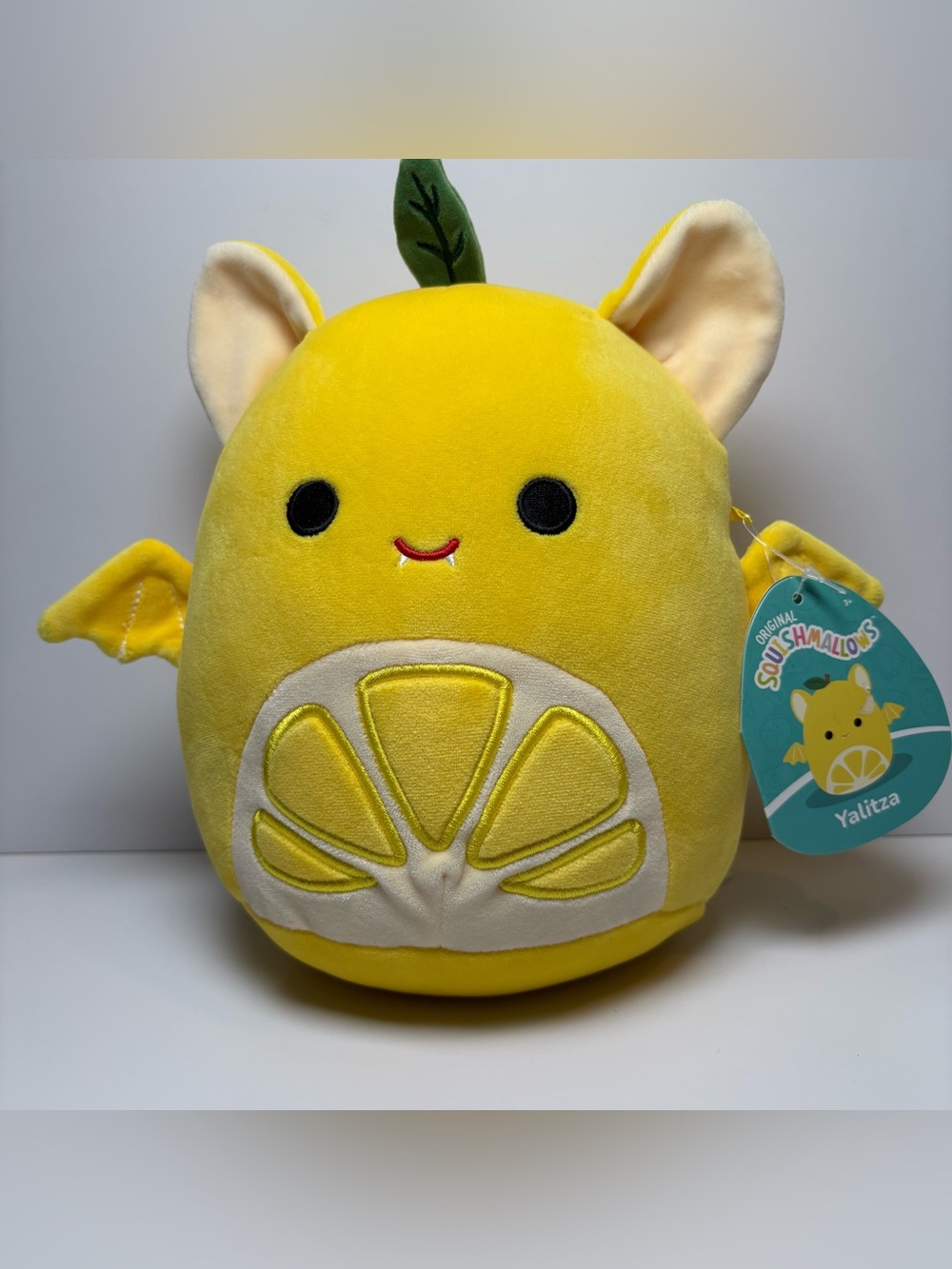 Squishmallows Yalitza the Lemon Bat 8" NWT Food Hybrid Crossover